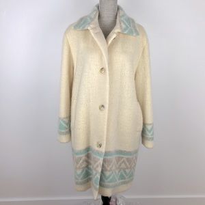 Vintage Eider Knit 100% Wool Coat